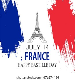 Bastille day. Vector background.