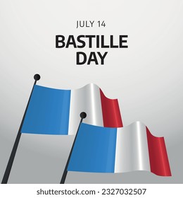 bastille day vector design for celebration. french flag vector illustration. happy bastille day celebration.