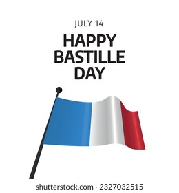 bastille day vector design for celebration. french flag vector illustration. happy bastille day celebration.