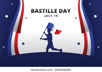 Bastille Day Vector Design Illustration