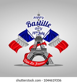 Bastille day vector illustration