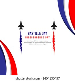Bastille Day vector template. France independence day design template. design for banner, greeting cards or print.