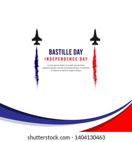 Bastille Day vector template. France independence day design template. design for banner, greeting cards or print.
