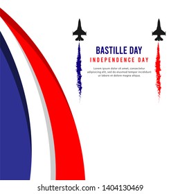 Bastille Day vector template. France independence day design template. design for banner, greeting cards or print.