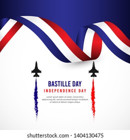 Bastille Day vector template. France independence day design template. design for banner, greeting cards or print.