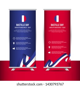 Bastille Day vector template. France independence day design template. design for banner; greeting cards or print.