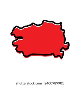 Bas-Uele province of the Democratic Republic of the Congo vector map.