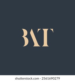 BAT abstract letter logo design. This logo is designed by three abstract letters.