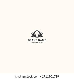 Bat Abstract logo template design in Vector illustration 