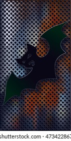 Bat against texture, objects are conveniently grouped on layers