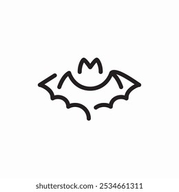 bat animal icon sign vector