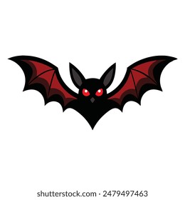 Bat Animal isolated flat vector illustration on white background
