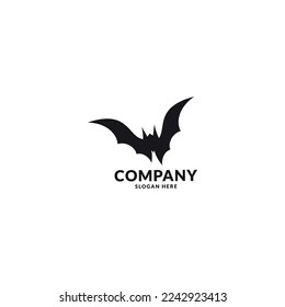 Plantilla vectorial de diseño de logotipo animal murciélago.