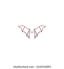 Bat animal logo icon illustration template vector