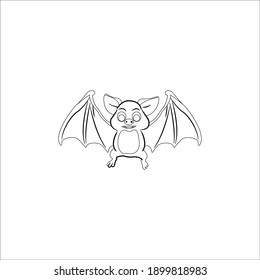 Bat animal outline icon design