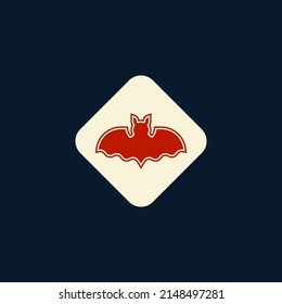 Bat animal for sport or apparel logo.