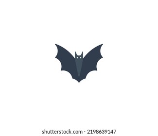 Bat Animal Vector Isolated Emoji Icon. Bat Emoticon