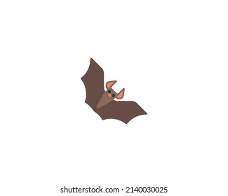Bat Animal Vector Isolated Icon. Bat Emoji Illustration.