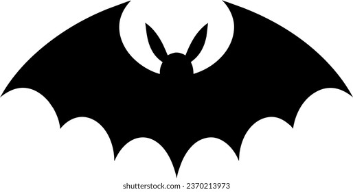 Bat animal vector isolated icon. Bat emoji illustration.