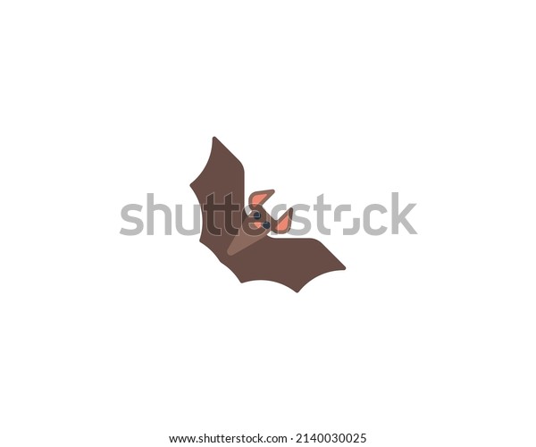 Bat\
animal vector isolated icon. Bat emoji\
illustration.