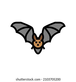 bat animal in zoo color icon vector. bat animal in zoo sign. isolated symbol illustration