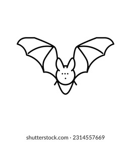 bat animal in zoo line icon vector. bat animal in zoo sign. isolated contour symbol black illustration