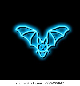 bat animal in zoo neon light sign vector. bat animal in zoo illustration