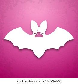 Bat applique background. Vector illustration icon for your halloween party design.