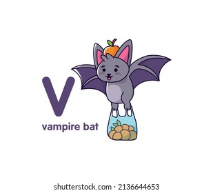 Bat Bag Cute Animal Vector Illustration Stock Vector (Royalty Free ...