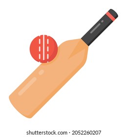 Batalla con bola, concepto de icono del cricket