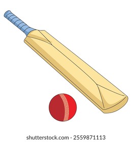 Bat and ball isolated on white background
