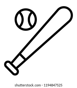 A bat and a ball symbolising baseball