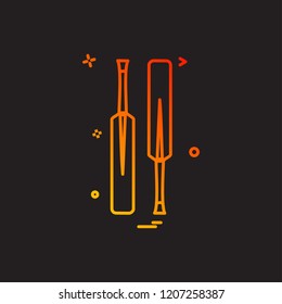 bat bats cricket icon vector design