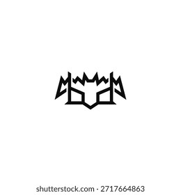 Idea del logotipo de las letras del murciélago.