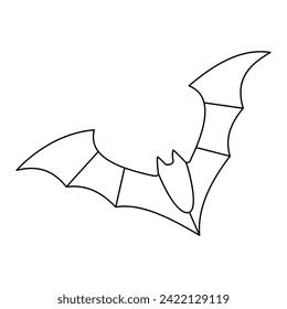 Bat Bird Ein zeilentaugliche Kunstlinie, Vektorgrafik und Tätowierungsdesign
