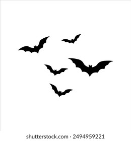 Bat birds silhouette on white background. Bat bird icon vector sign illustration design.
