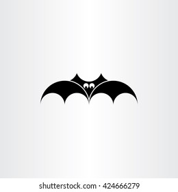 bat black icon logo vector design