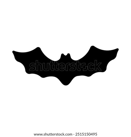 Bat black icon, rounded shape sign, vector illustration.
