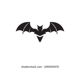Bat black  logo template white background icons
