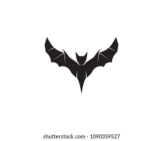 Bat black  logo template white background icons