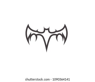 Bat black  logo template white background icons
