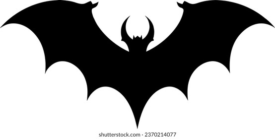 Bat with its black shadow flying in the air for the Halloween party