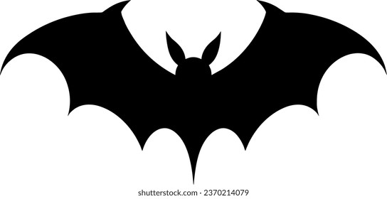 Bat with its black shadow flying in the air for the Halloween party