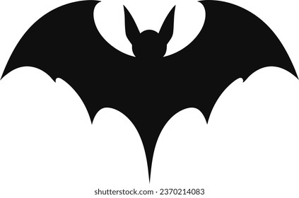 Bat with its black shadow flying in the air for the Halloween party