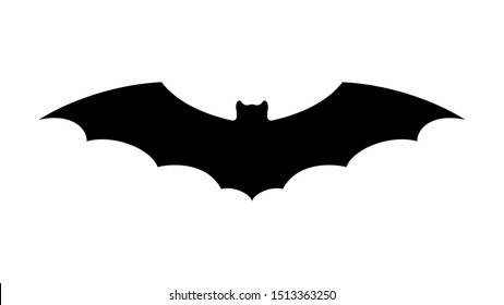 Flying Bat Silhouette Vector Illustration Stock Vector (Royalty Free ...