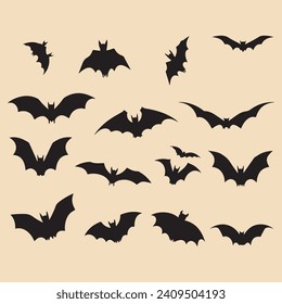 bat black silhouette vector art