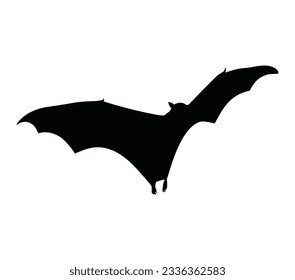 Bat Black Silhouette Vector Desain