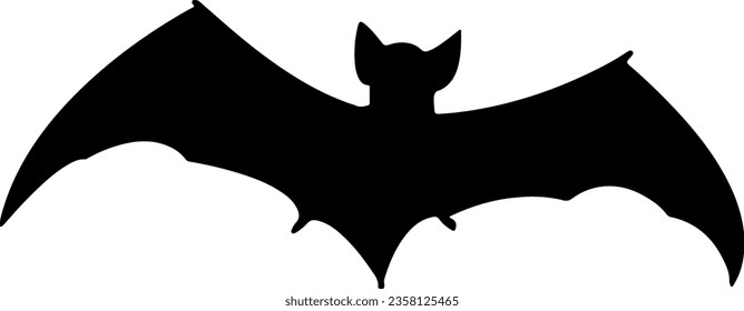 Bat Black Silhouette Vector Illustration