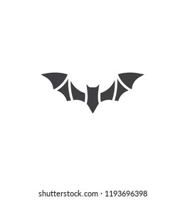 Bat black solid icon.