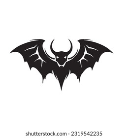 bat black and white silhouette illustration 
